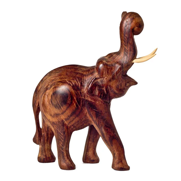 Elephant carved out of wood — Stock Photo, Image