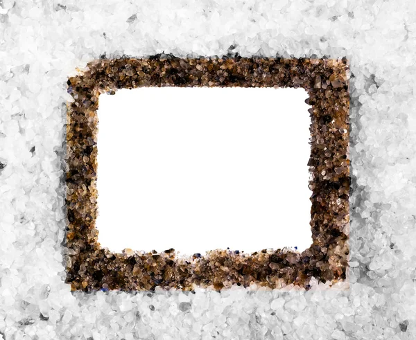 Frame made of sea salt — Stock Photo, Image
