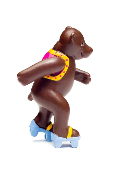 Plastic figurine of a bear — Stock Photo, Image