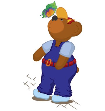 oyuncak ayı ile kelebek