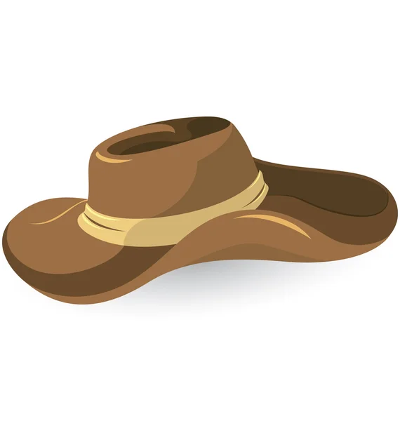 棕色牛仔帽 — 图库矢量图片