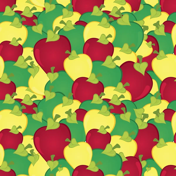 Яблука безшовні візерунком — стоковий вектор