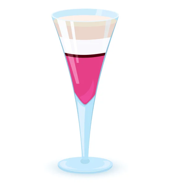 Layered cocktail vector illustration — Stock Vector