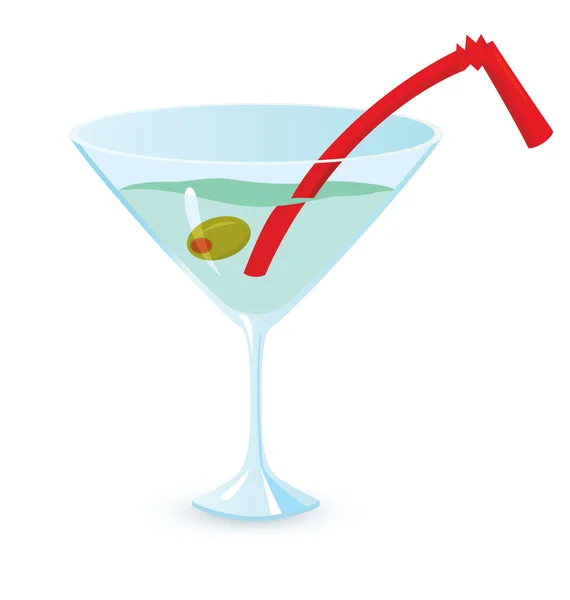 Ilustração vetor cocktail Martini — Vetor de Stock