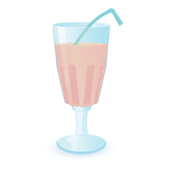 Satu milkshake vektor ilustrasi - Stok Vektor