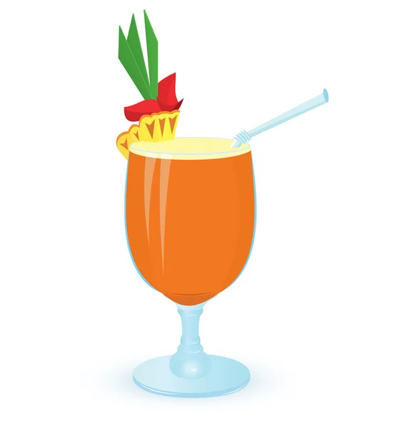 Illustration vectorielle cocktail ananas — Image vectorielle