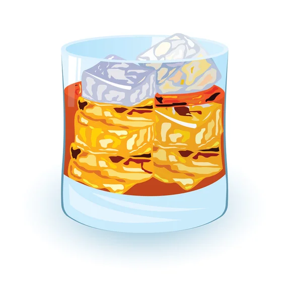 Buzlu viski — Stok Vektör