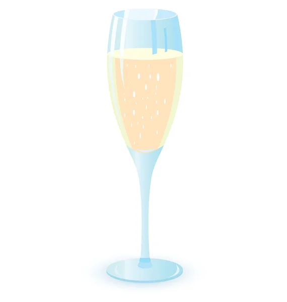 Dois copos de champanhe vetor ilusão — Vetor de Stock