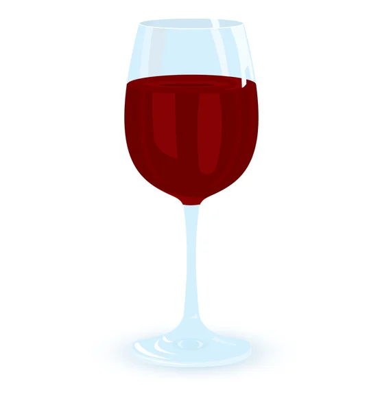 Gelas anggur merah vektor ilustrasi - Stok Vektor