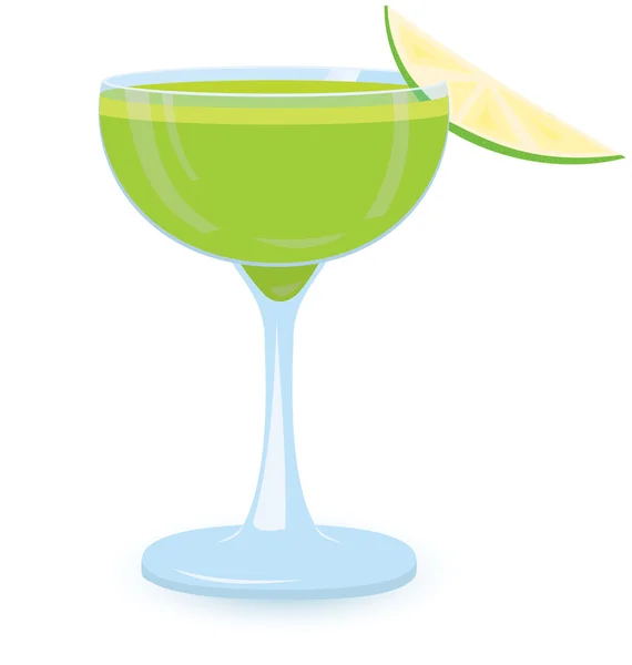 Illustration zum grünen Cocktail-Vektor — Stockvektor
