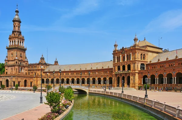 Plaza de Espana в Севилье, Испания — стоковое фото