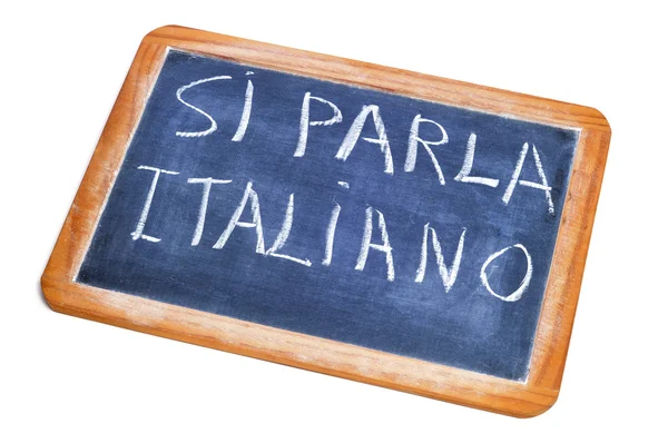 Si parla italiano, italien est parlé — Photo