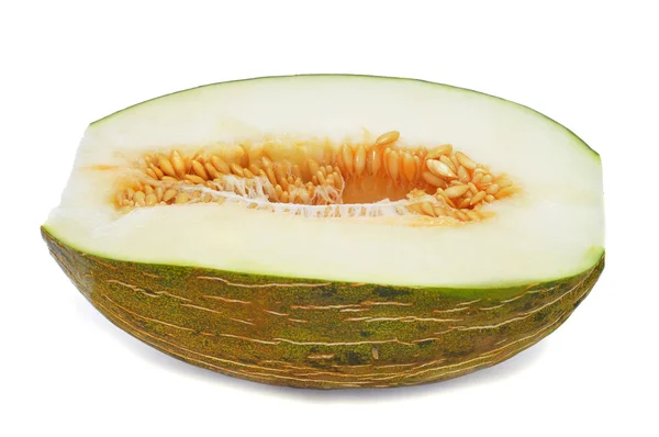 Melona przeciąć na pół — Zdjęcie stockowe