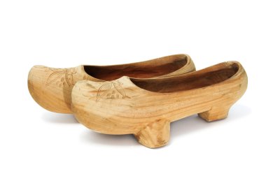 Wooden clogs clipart