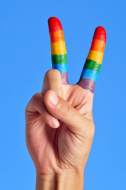 Gay V sign clipart