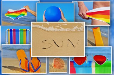 Summer collage clipart