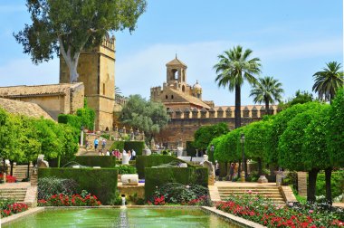 Alcazar de los Reyes Cristianos in Cordoba, Spain clipart