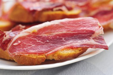 Serrano ham tapas clipart