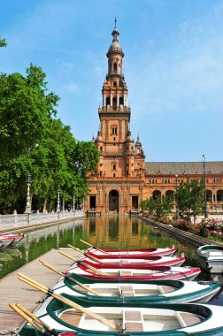 Plaza de Espana in Seville, Spain clipart