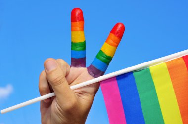 Gay V sign clipart