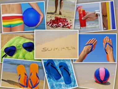 Summer collage clipart