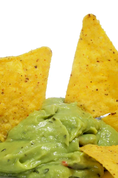 Nachos and guacamole — Stock Photo, Image