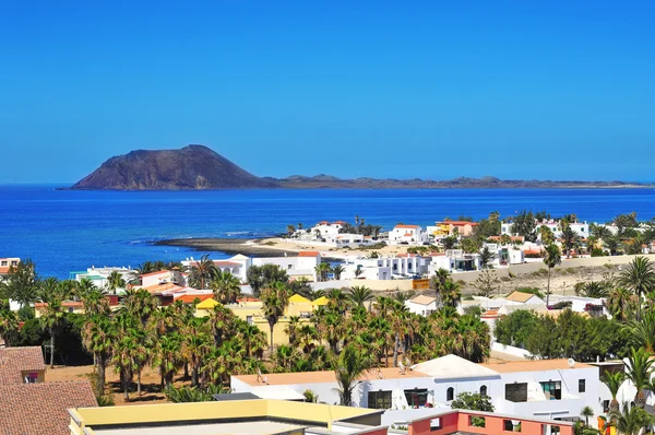 Lobos Island and Corralejo in Fuerteventura, Spain — Stock Photo, Image