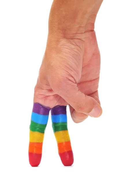 同性恋手指走 — 图库照片