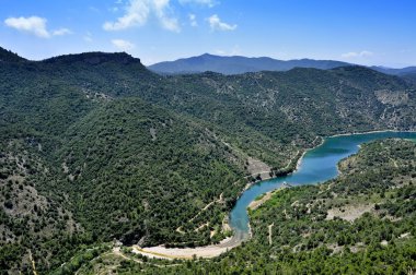 Siurana River in Tarragona Province, Spain clipart