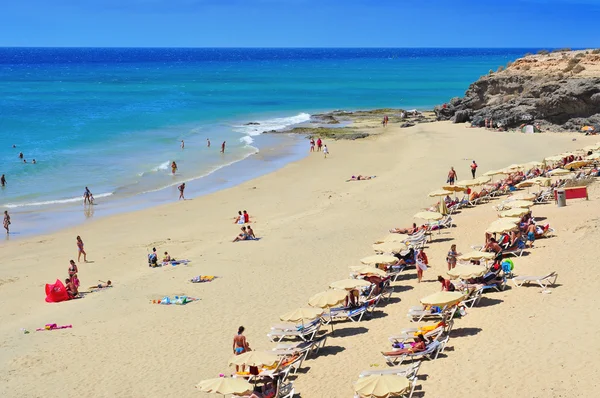Praia de Esmeralda em Fuerteventura, Ilhas Canárias, Espanha — Fotografia de Stock