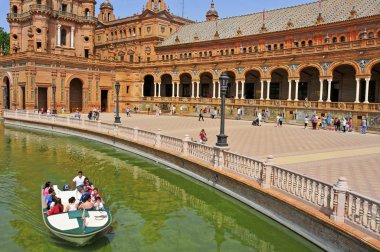 İspanya, Seville 'deki Plaza de Espana