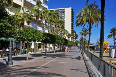 Seafront at Venus Beach, in Marbella, Spain clipart