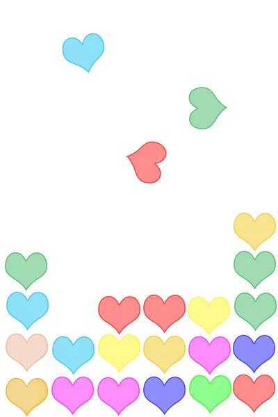 Corações de Tetris — Fotografia de Stock