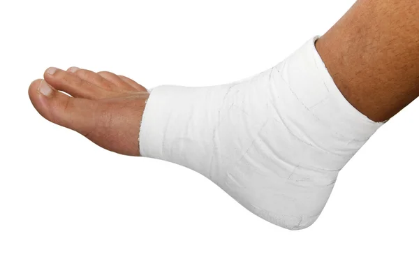 Bandaged foot — Stock Photo, Image