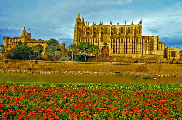Katedralen i palma de mallorca i Spanien — Stockfoto