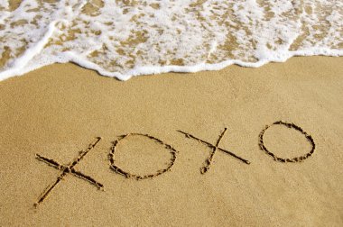 Xoxo in the sand clipart