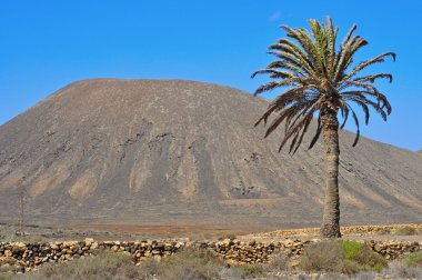 Tindaya Mountain in La Oliva, Fuerteventura, Canary Islands, Spa clipart