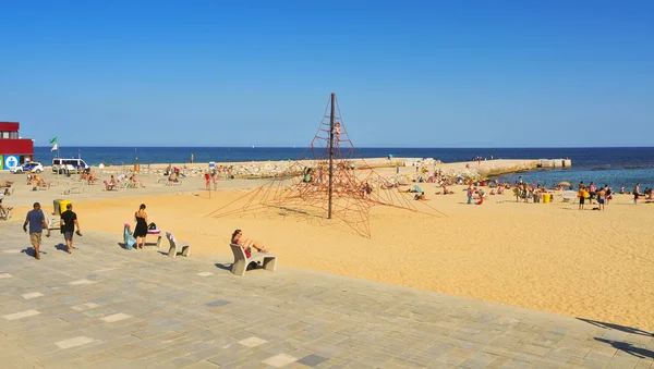 La Nova Icaria Beach, в Барселоне, Испания — стоковое фото