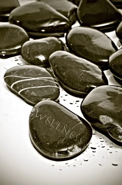 Μαύρες πέτρες zen — Φωτογραφία Αρχείου