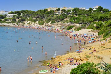 Platja Llarga beach, in Salou, Spain clipart