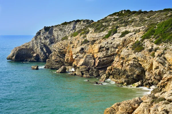 Południowym wybrzeżu w Sitges, Hiszpania — Zdjęcie stockowe