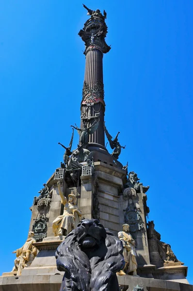 Columbus μνημείο στη Βαρκελώνη, Ισπανία — Φωτογραφία Αρχείου