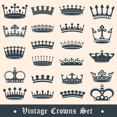 Crown set2 clipart