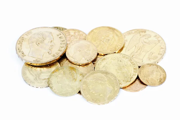 Monedas de oro francés — Foto de Stock