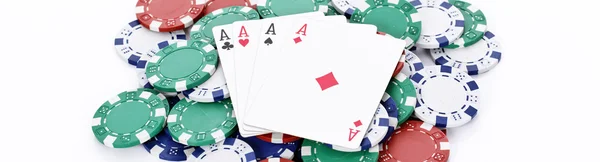 Panoramautsikt över poker — Stockfoto