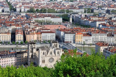 Lyon city in summer clipart