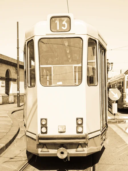 Bir tramvay — Stok fotoğraf
