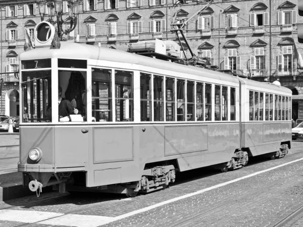 Alte Straßenbahn in Turin — Stockfoto