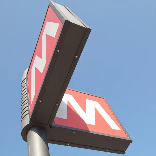U-Bahn-Schild — Stockfoto