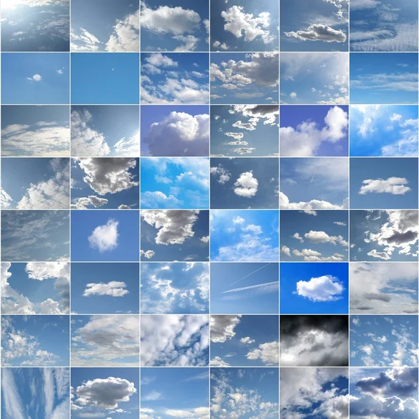Collage cielo azul — Foto de Stock